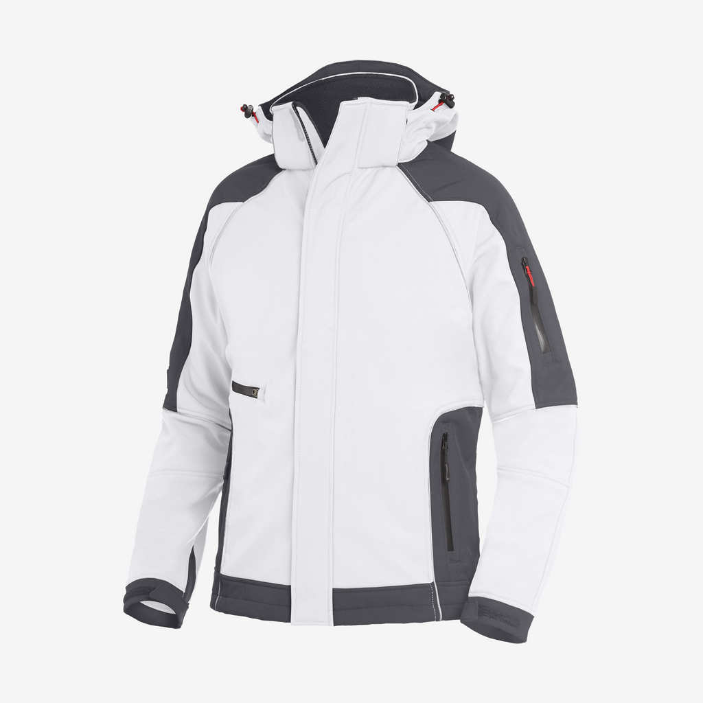 jacke, ski-jacke, softshell, zwei-tone, hoher kragen