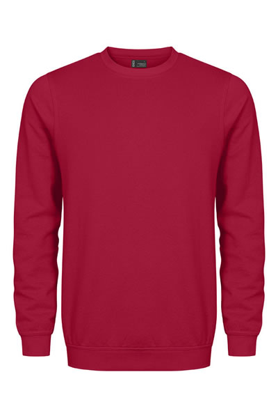 Pullover, Crewneck, Rundhals, Langarm, Rot