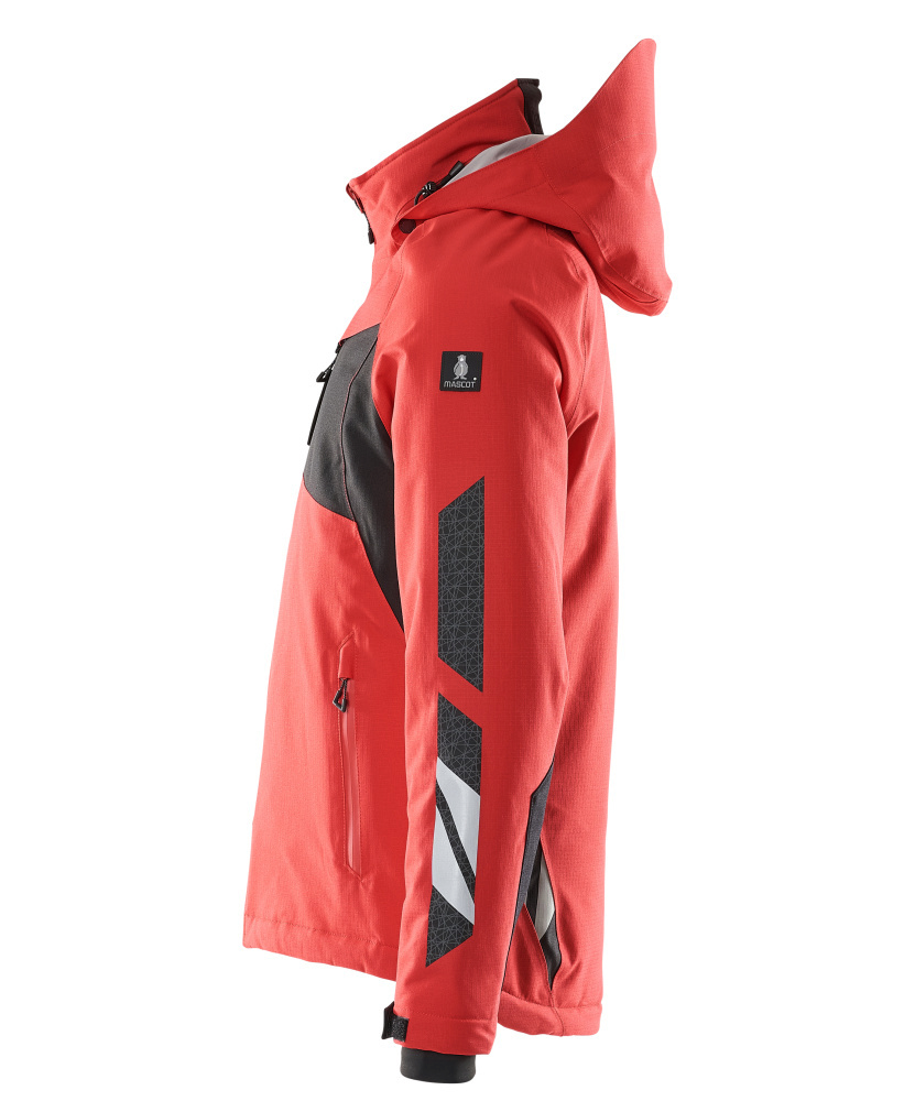 jacke, softshell, rot, anorak, reissverschluss