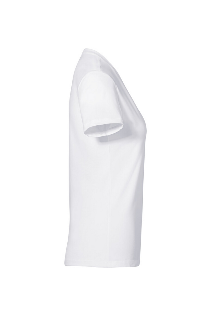 T-Shirt, Kurzarm, Weiß, Uni, Baumwolle