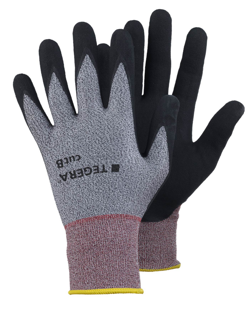 Arbeitshandschuhe, Knit-Cuff, grau-schwarz, Schwarz, Oberteil?