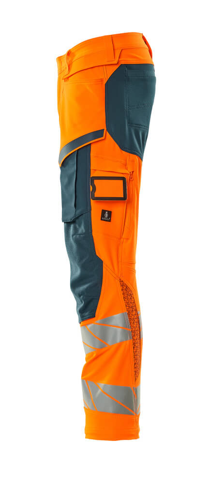 Arbeitshose, Kletterhose, Hochvisier, Farbblock, Reflektionsband