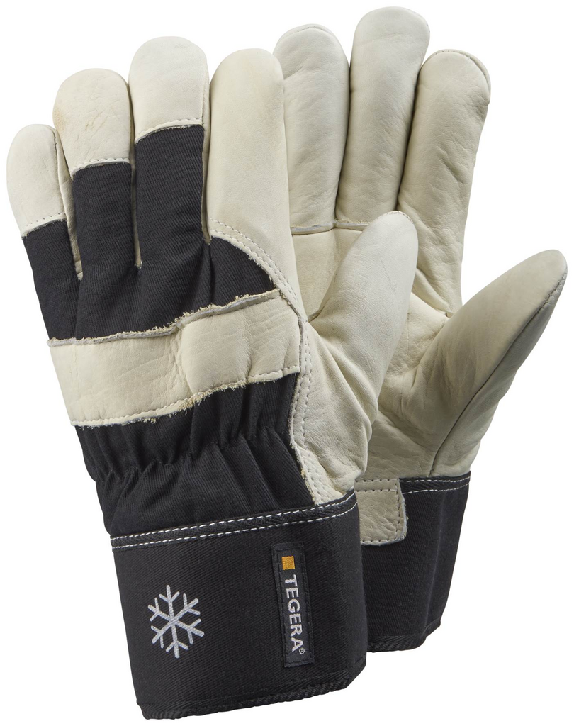 Winterhandschuhe, Lederhandschuhe, Schneeflocken-Logo, Isolierte Handschuhe, Thermische Handschuhe