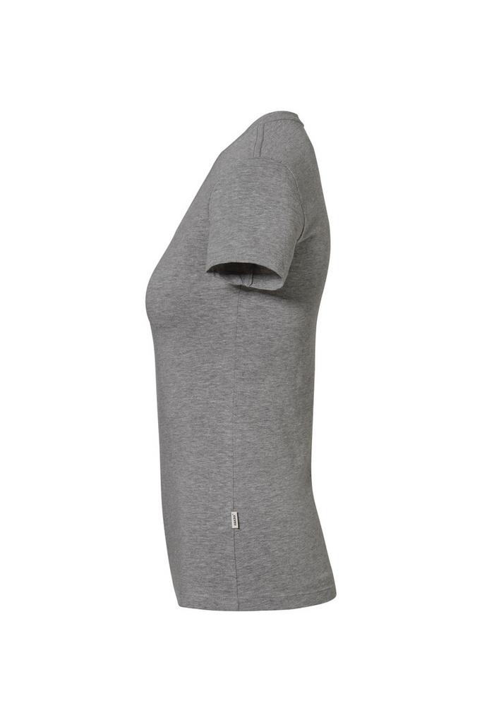 T-Shirt, Kurzarm, Grau, Baumwolle, Basic-Top