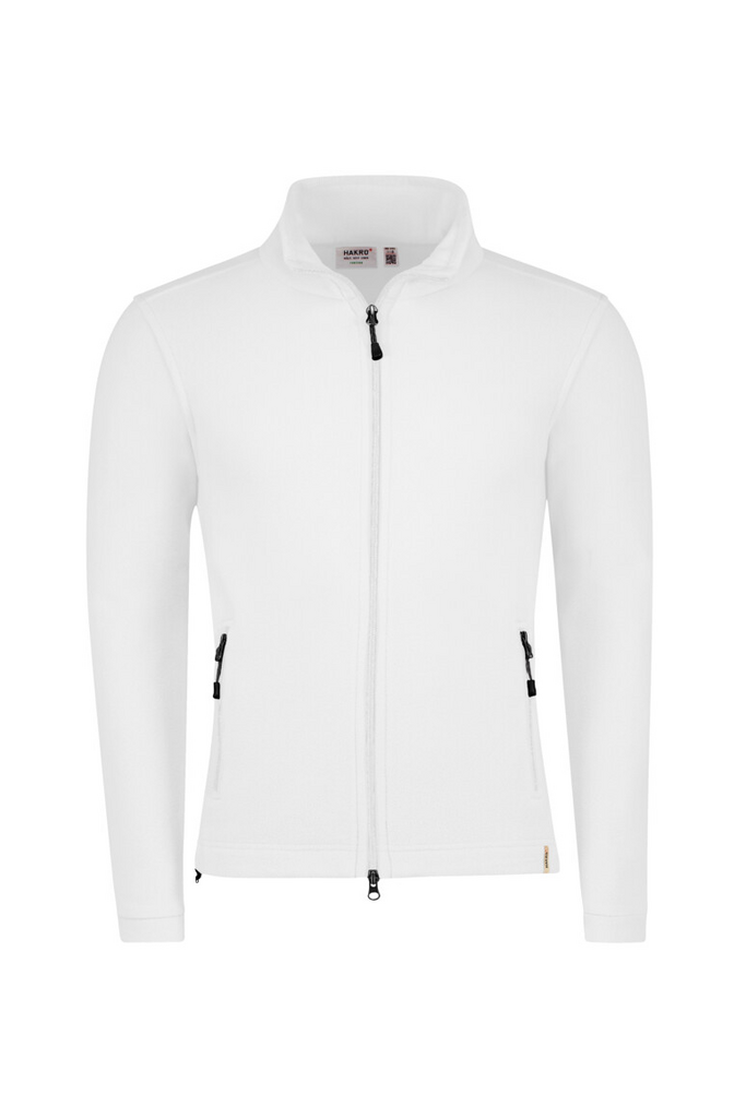 weiß, jacke, fleece, reissverschluss, seitentaschen