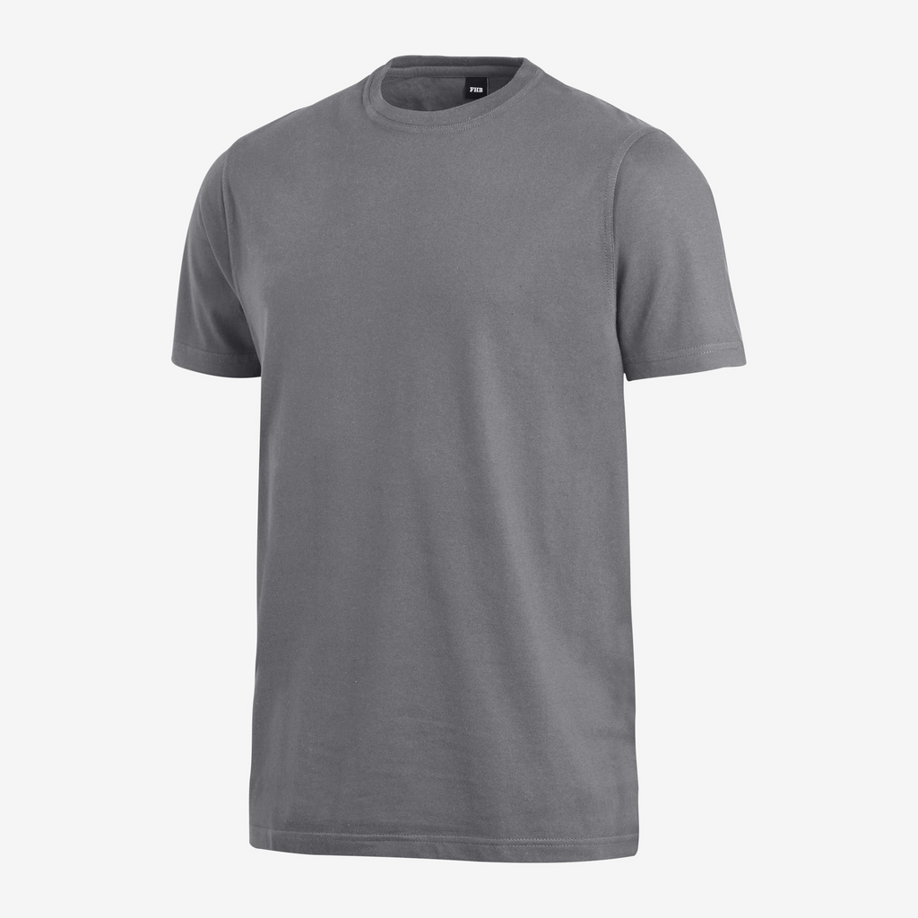 T-Shirt, Grau, Kurzarm, Basic, Baumwolle