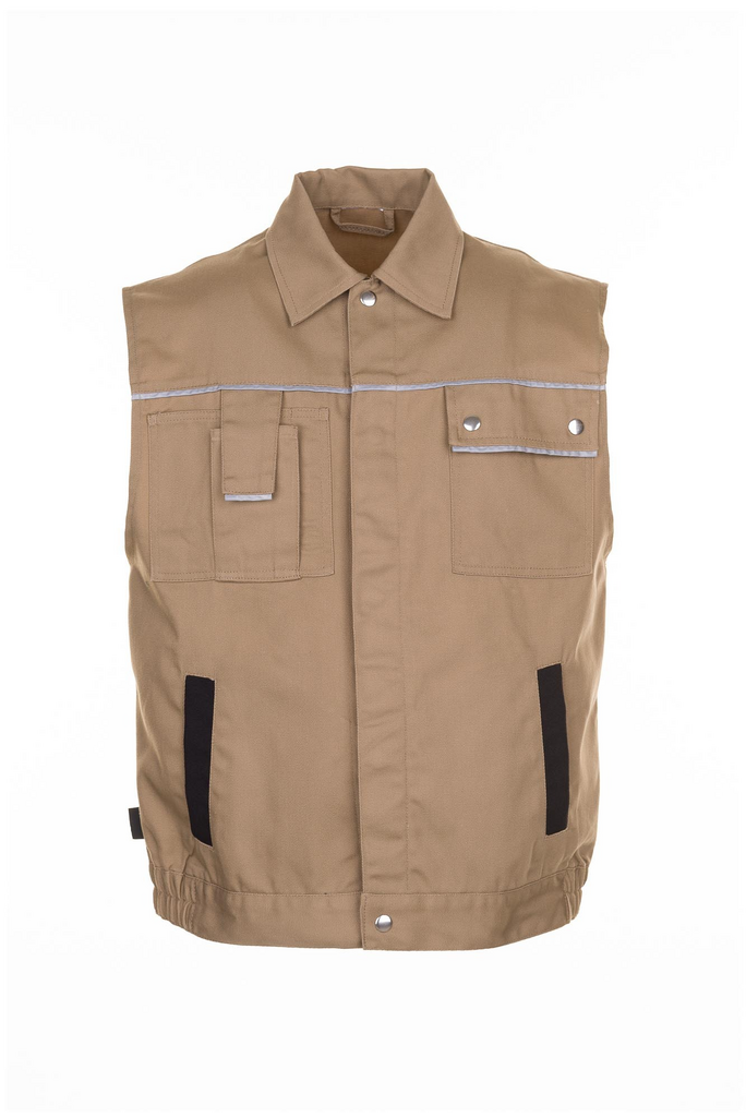 Hemdjacke, Tailliert, Kapuzenlos, Reißverschluss, Knöpfe, Brusttaschen, Beige