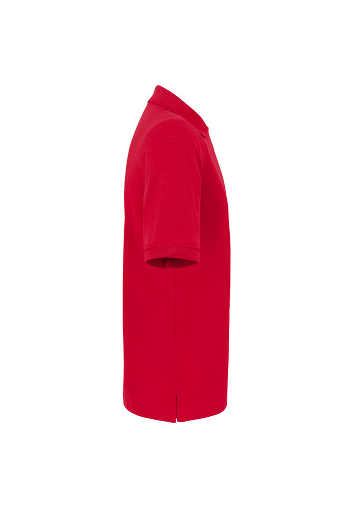 Polohemd, kurzärmlig, rot, Baumwolle, unifarben