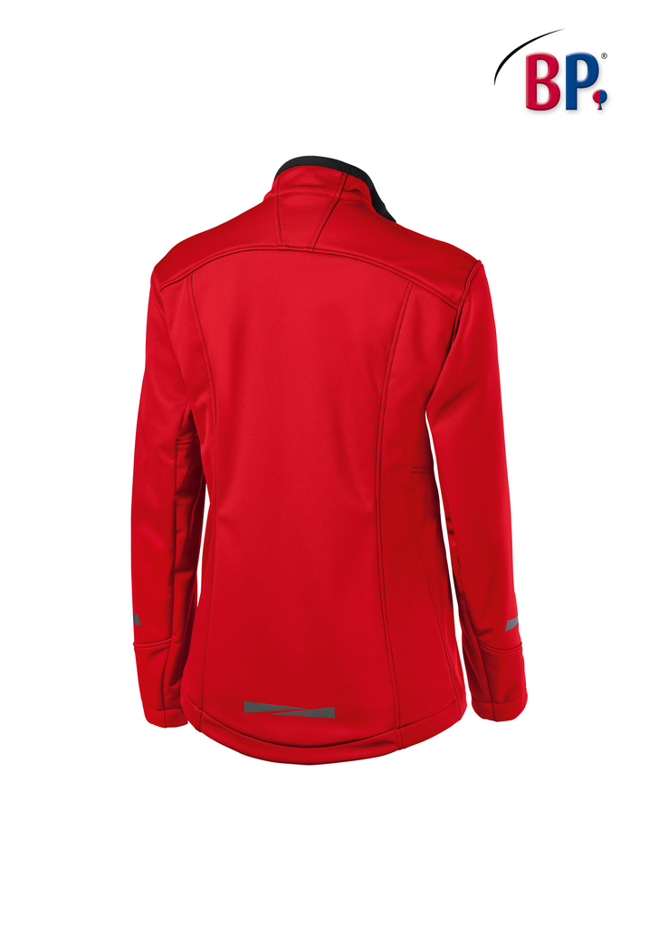 jacket, outerwear, red, synthetic, back view