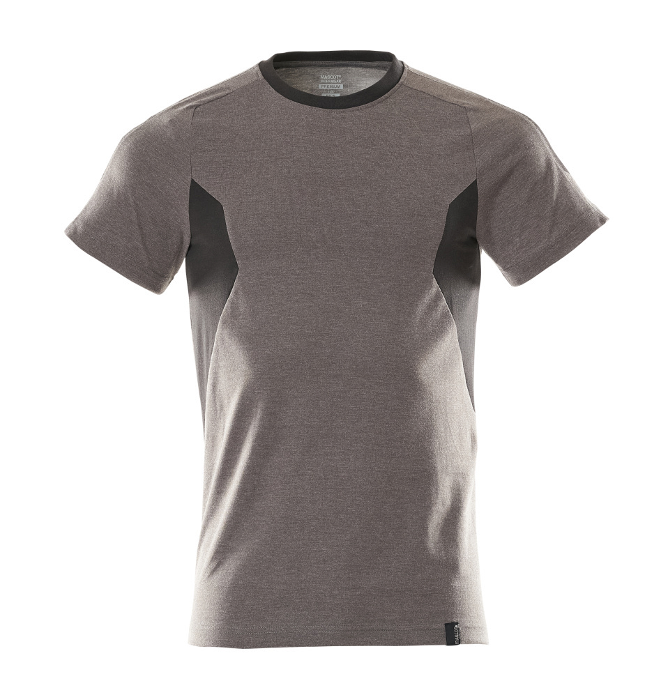T-Shirts, Kurzes Arm, Grau, Rundhals, Plain