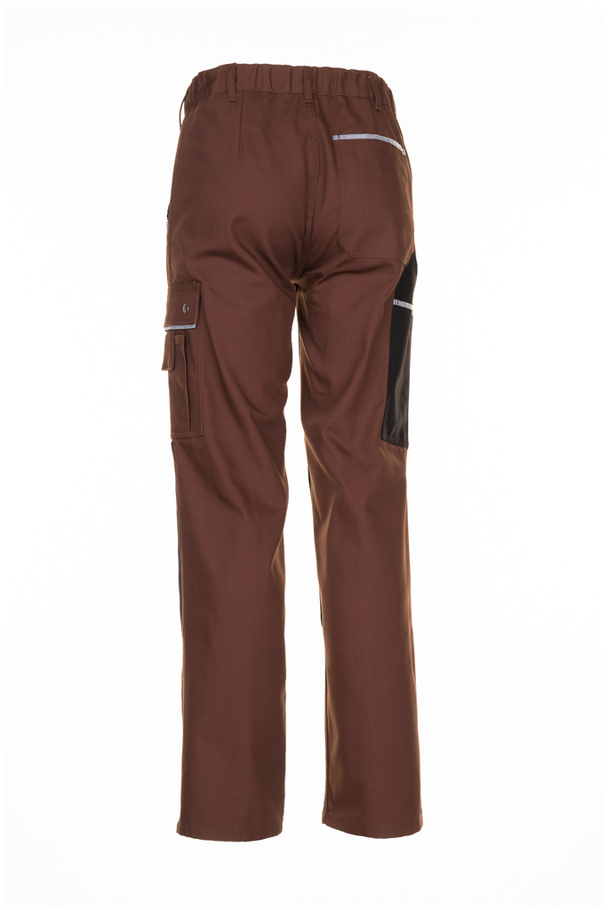 hose, cargo pants, brown, back pocket, reflective trim