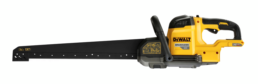 Kettensäge, Akku-Kettensäge, SchwarzGelb, Lange Kettensäge, Metallkette