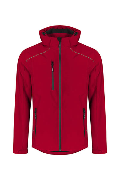 jacke, softshell, rot, taschen, reißverschluss