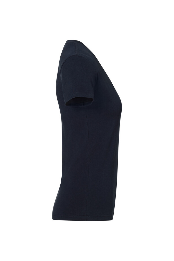 T-Shirt, Kurzarm, Uni-Farbe, Navy, Baumwolle