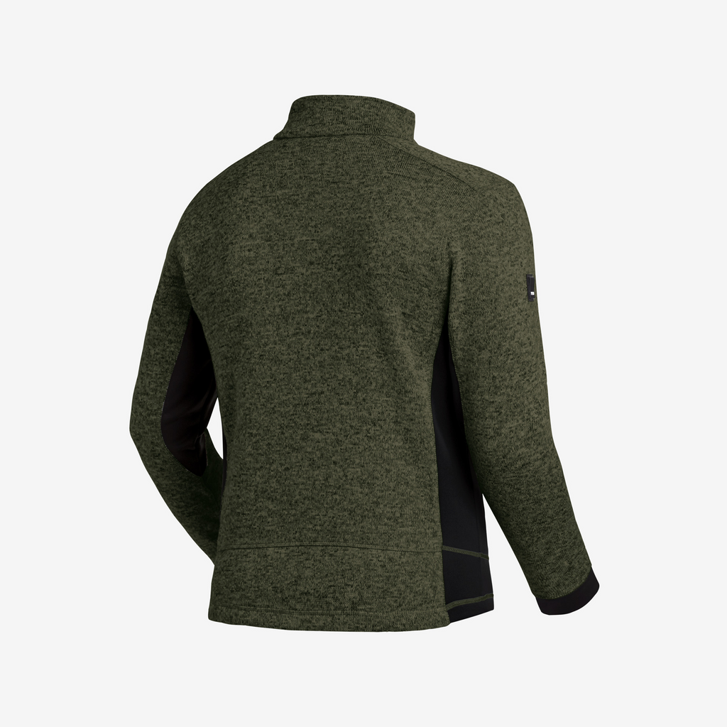 Fleece, Jacket, Green, Zip, Rückansicht