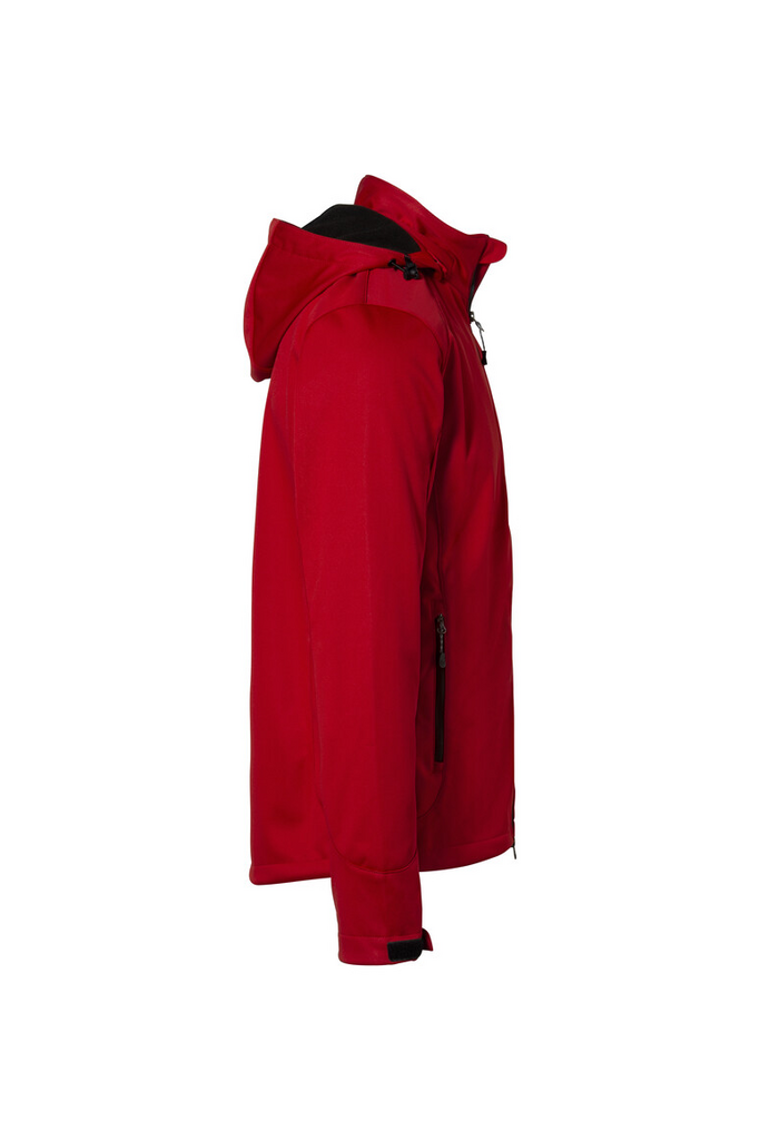 softshell, rot, Kapuze, Reißverschluss, Jacke
