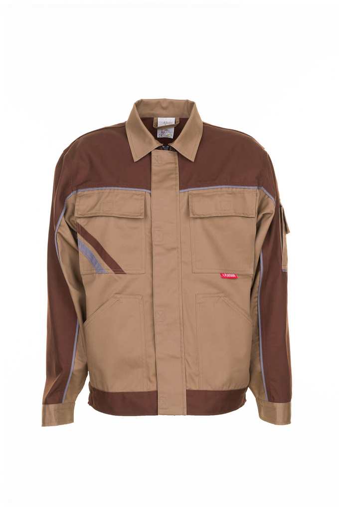 jacke, workwear, zweifarbig, reißverschluss, taschen